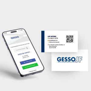 Gesso JF - Cartão de Visita Digital + Cartão de Visitas tradicional com QR Code