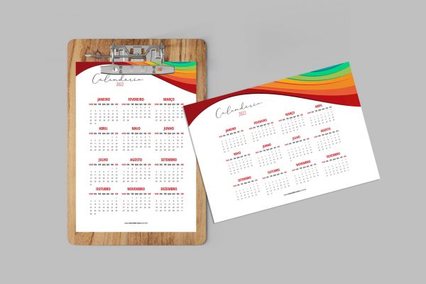 Calendário 2022 para Baixar e Imprimir - Layout Pride Rainbow Arco-Íris