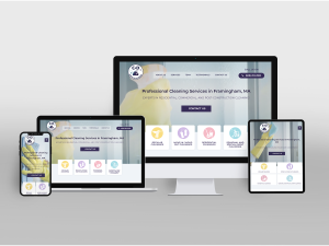 Site One Page Responsivo (funciona em Desktop + Tablet + Smartphone) - C&D Spotless Cleaning (empresa de Limpeza nos Estados Unidos, Massachusetts)
