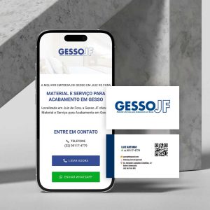 Gesso JF - Cartão de Visita Digital + Cartão de Visitas tradicional com QR Code