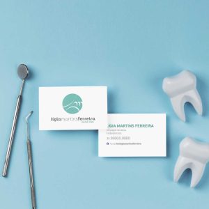 Dra Ligia Ferreira (dentista) - Logotipo + Cartão de Visitas