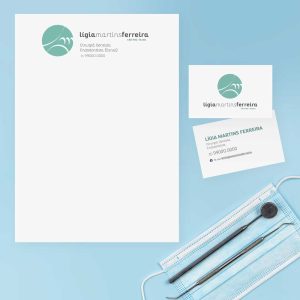 Dra Ligia Ferreira (dentista) - Logotipo + Cartão de Visitas