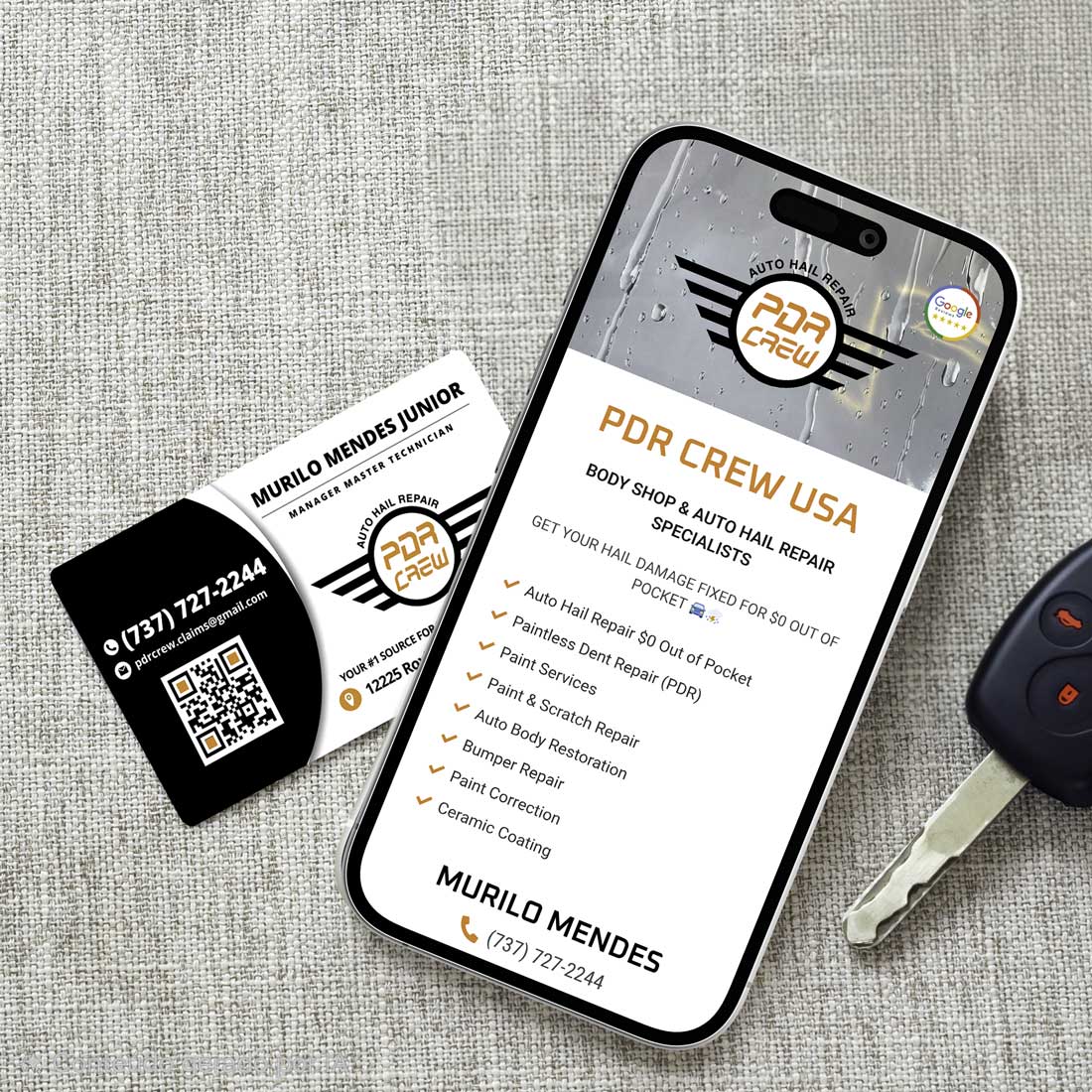 PDR Crew USA - Cartão Virtual + Cartão de Visitas Impresso