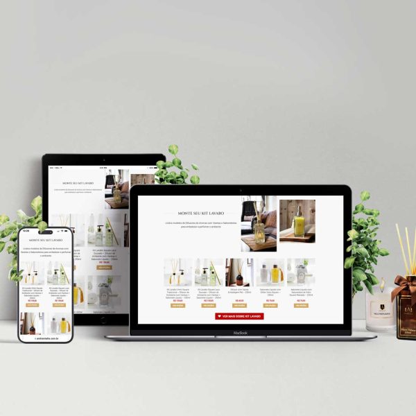 Criação de Site / Loja Virtual (E-commerce) - Ambientallis Aromas - Site Responsivo: funciona em Desktop + Tablet + Smartphone