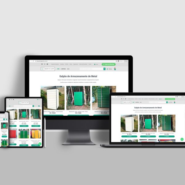 E-commerce / Loja Virtual Depósito de Jardim - Site Responsivo (funciona em Desktop + Tablet + Smartphone)