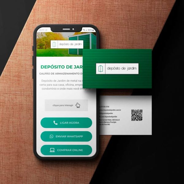 Depósito de Jardim- Cartão Virtual - Cartão de Visita Digital e Interativo 100% online