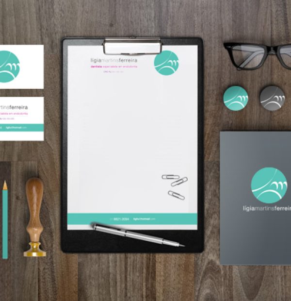 Dra Lígia Ferreira (dentista) - Logotipo + Cartão de Visitas + Receituário